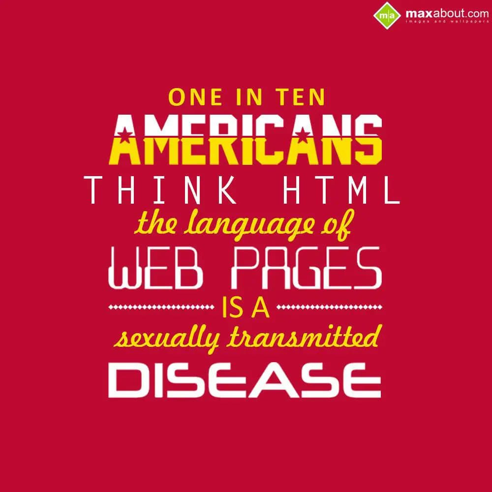 1 in 10 Americans think HTML --the language of web