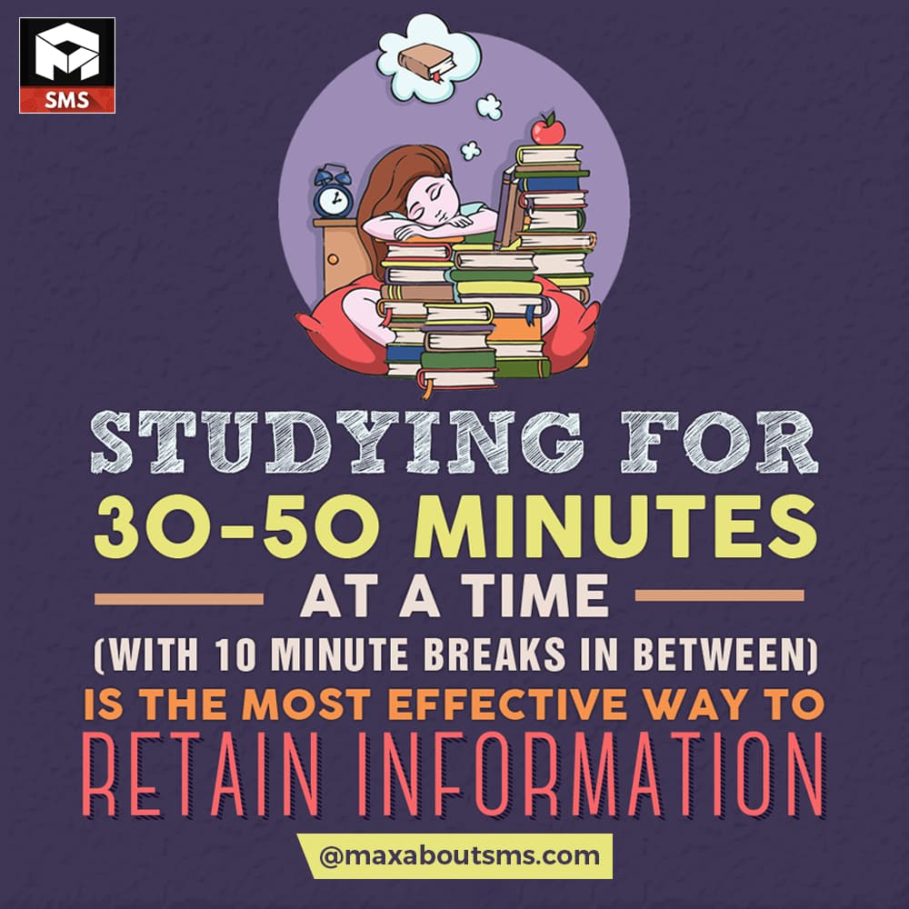 Study for 30 - 50 mins at a Time {with no 10 Min b