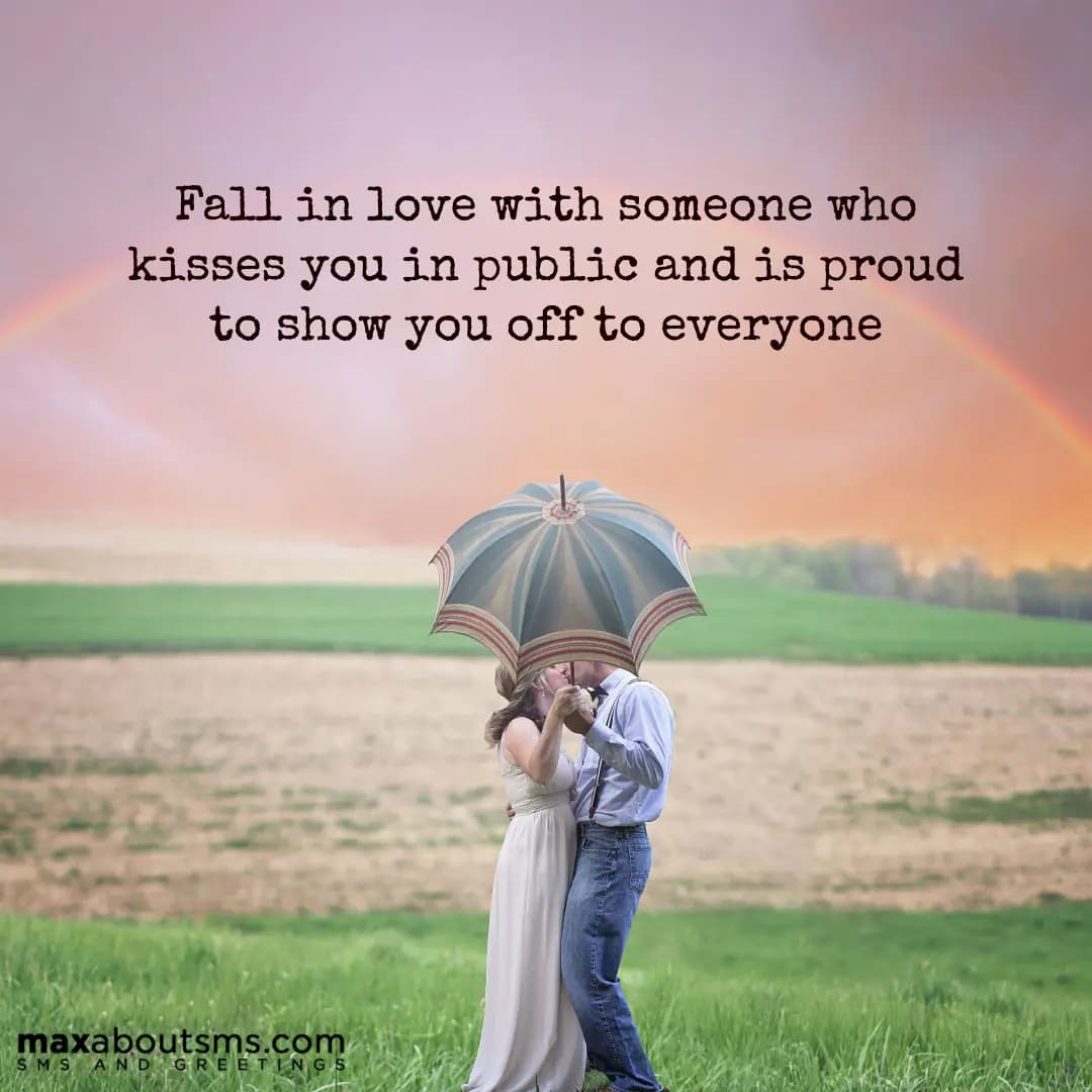 Fall in love with someone who kisses you in public