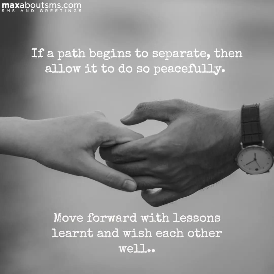 If a path begins to separate, then allow it to do 