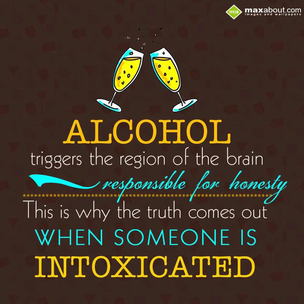 Alcohol triggers the region of brain responsible f