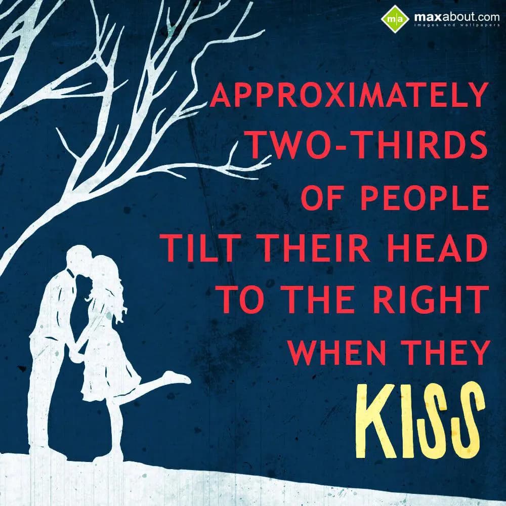 Approximately two-thirds of people tilt their head
