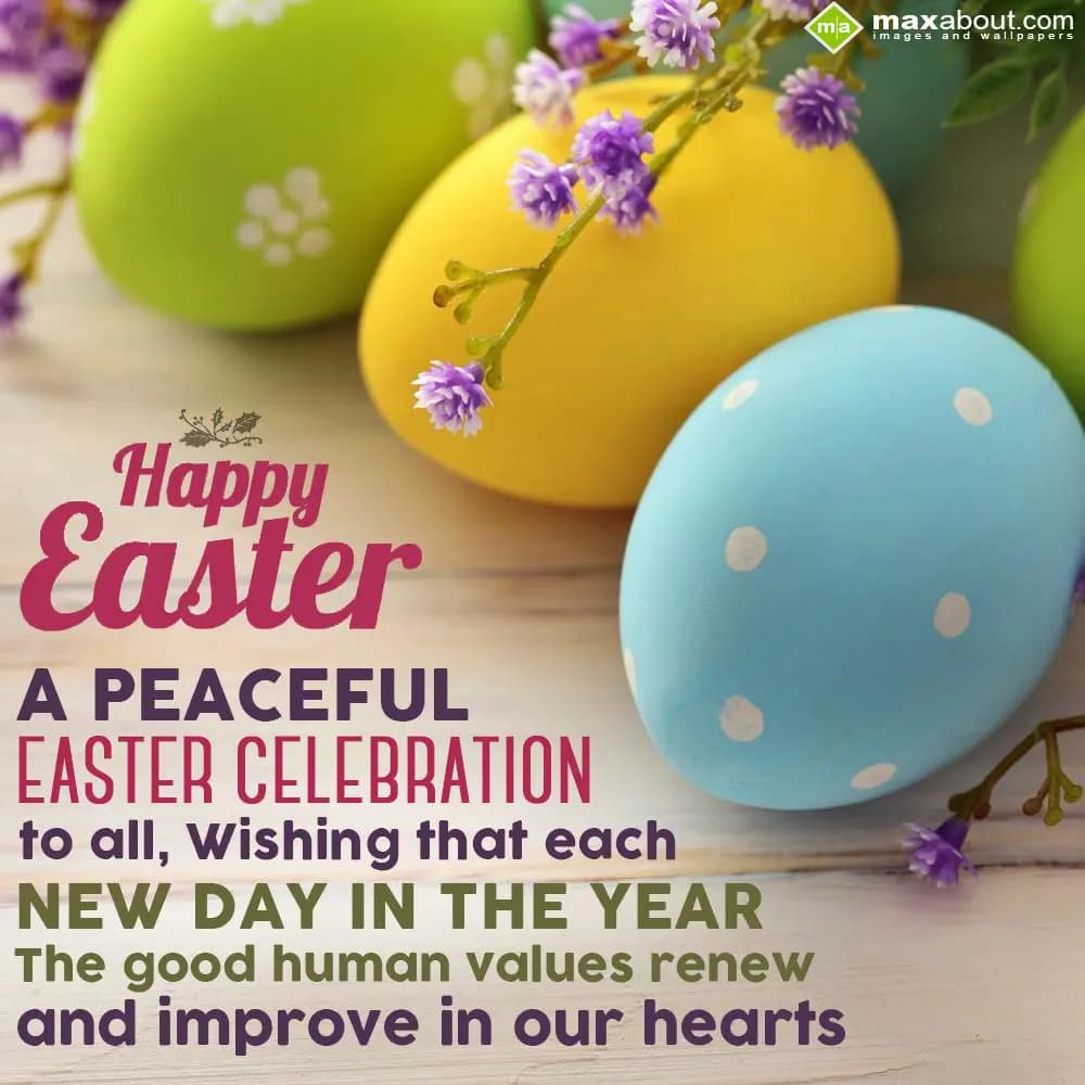 A peaceful easter celebration to all,
Wishing tha
