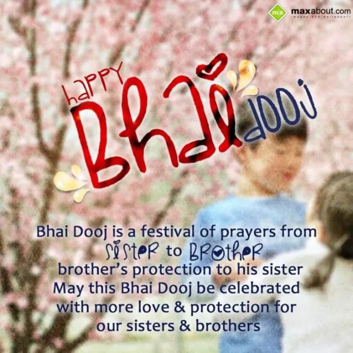 Bhai dooj is festival of prayers from sister to br