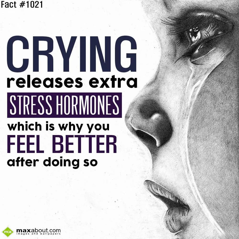 Crying releases extra stress hormones which is why