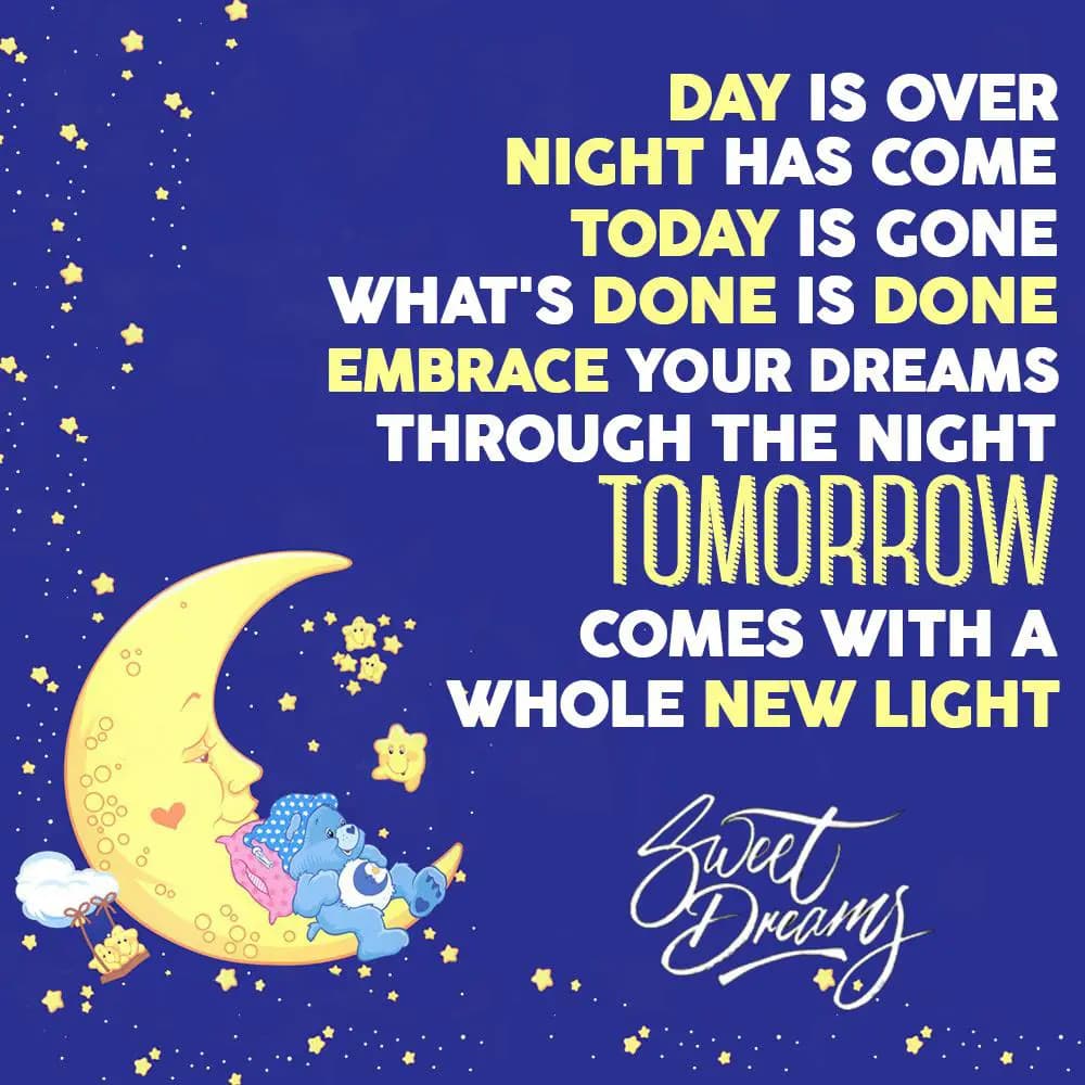 Day is over, night has come
Today is gone, what's