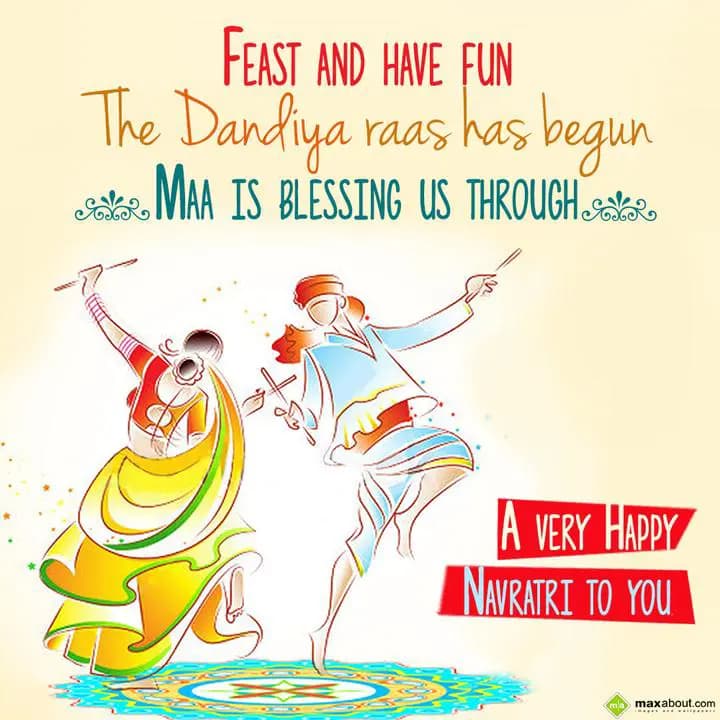 Feast and have fun,
The dandiya raas has begun,

