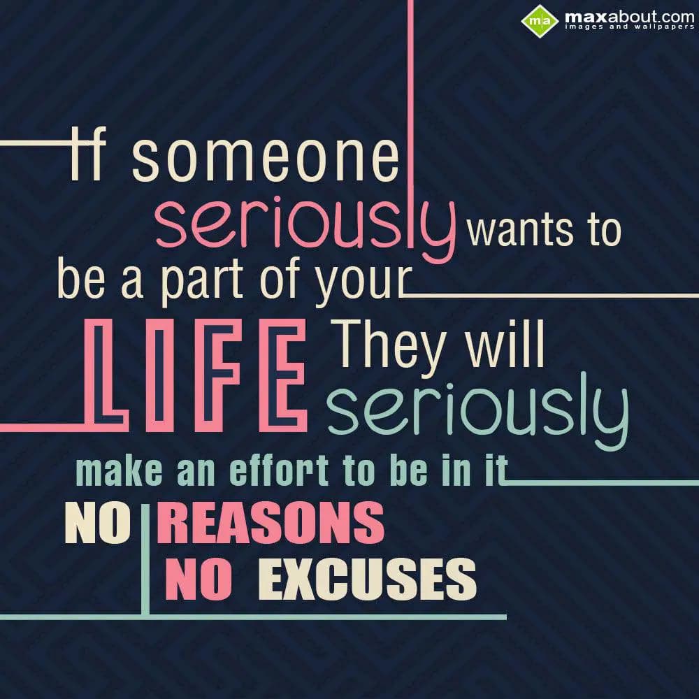 If someone seriously wants to be a part of your li