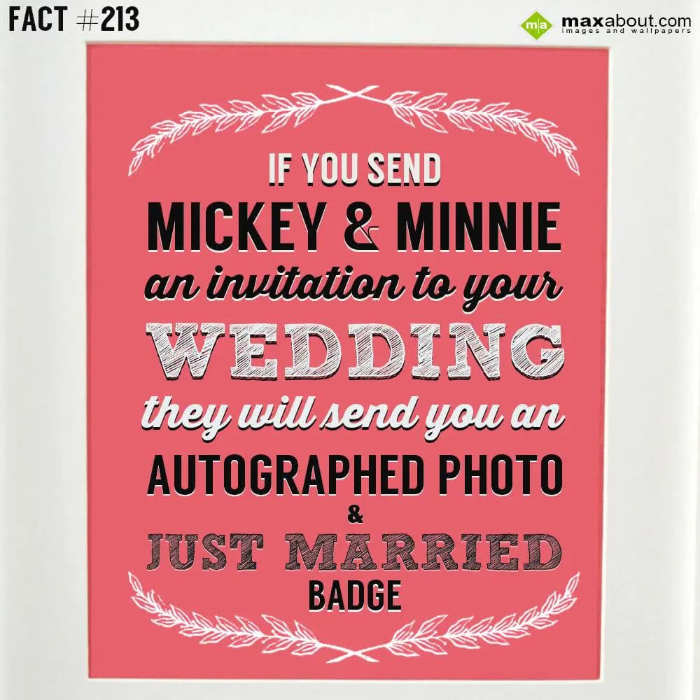 If you send Mickey and Minnie an invitation to you