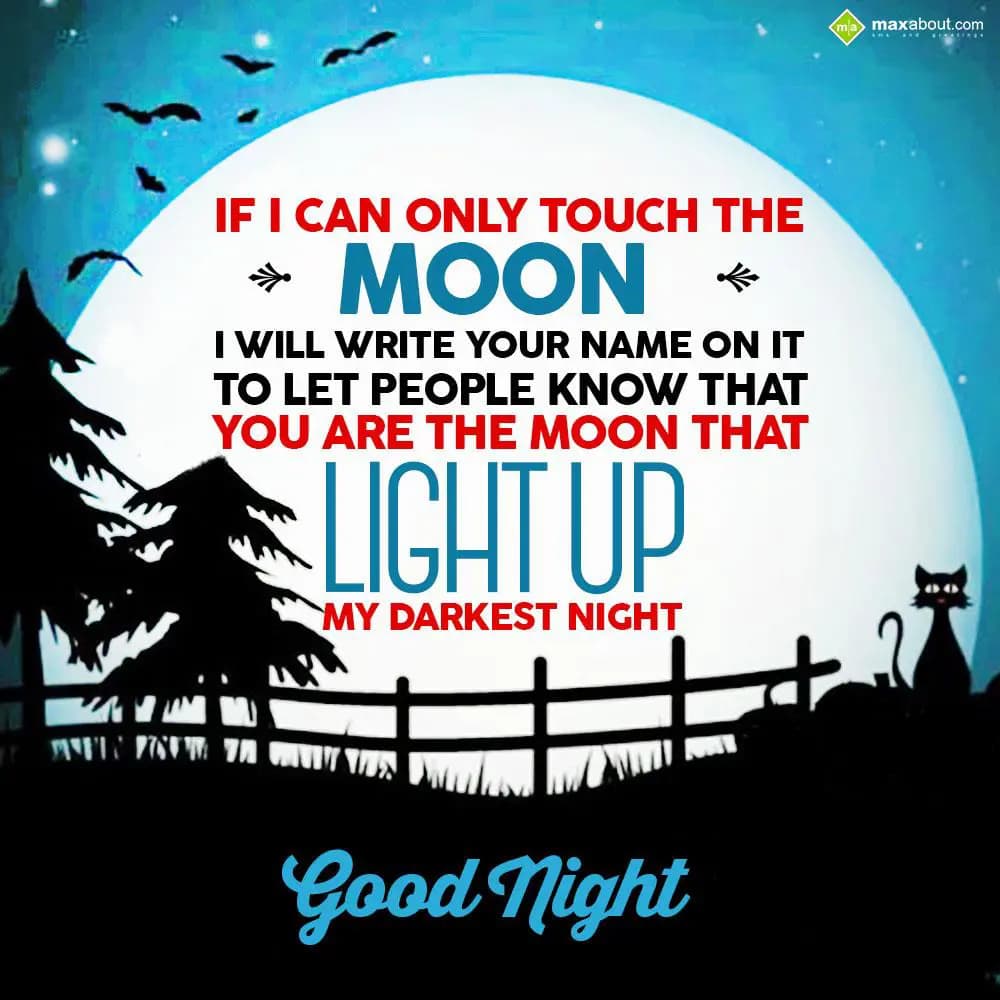 If I can only touch the moon I will write your nam