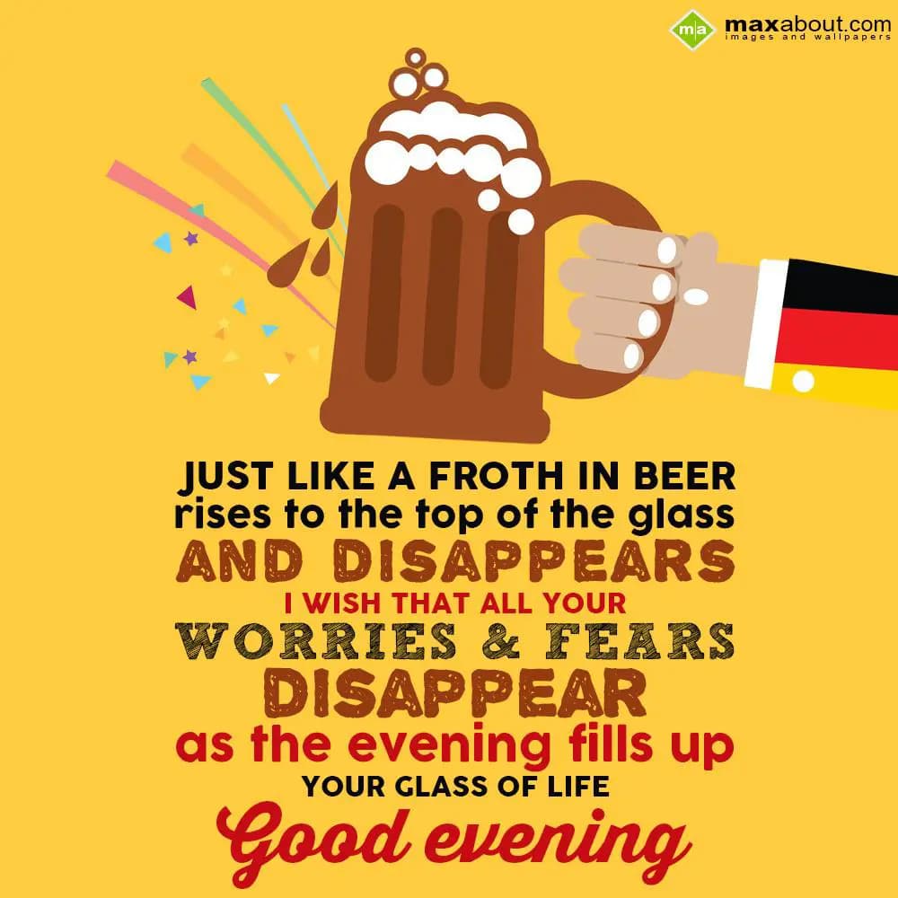 Just like a froth in beer rises to the top of the 