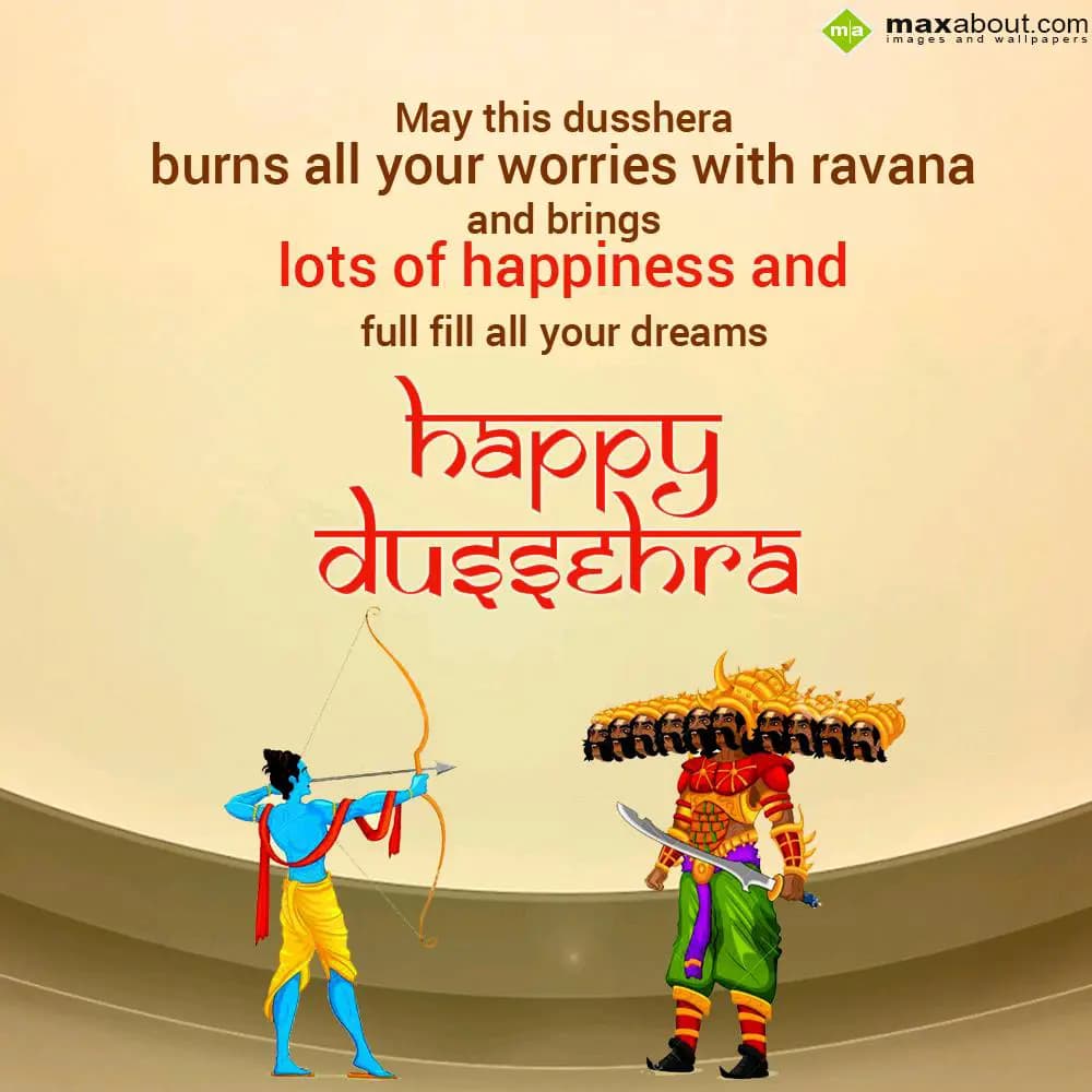 May this dusshera burns all your worries with Rava