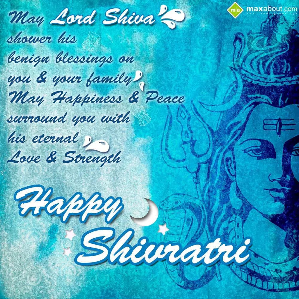 May Lord Shiva shower his
benign blessings on
yo
