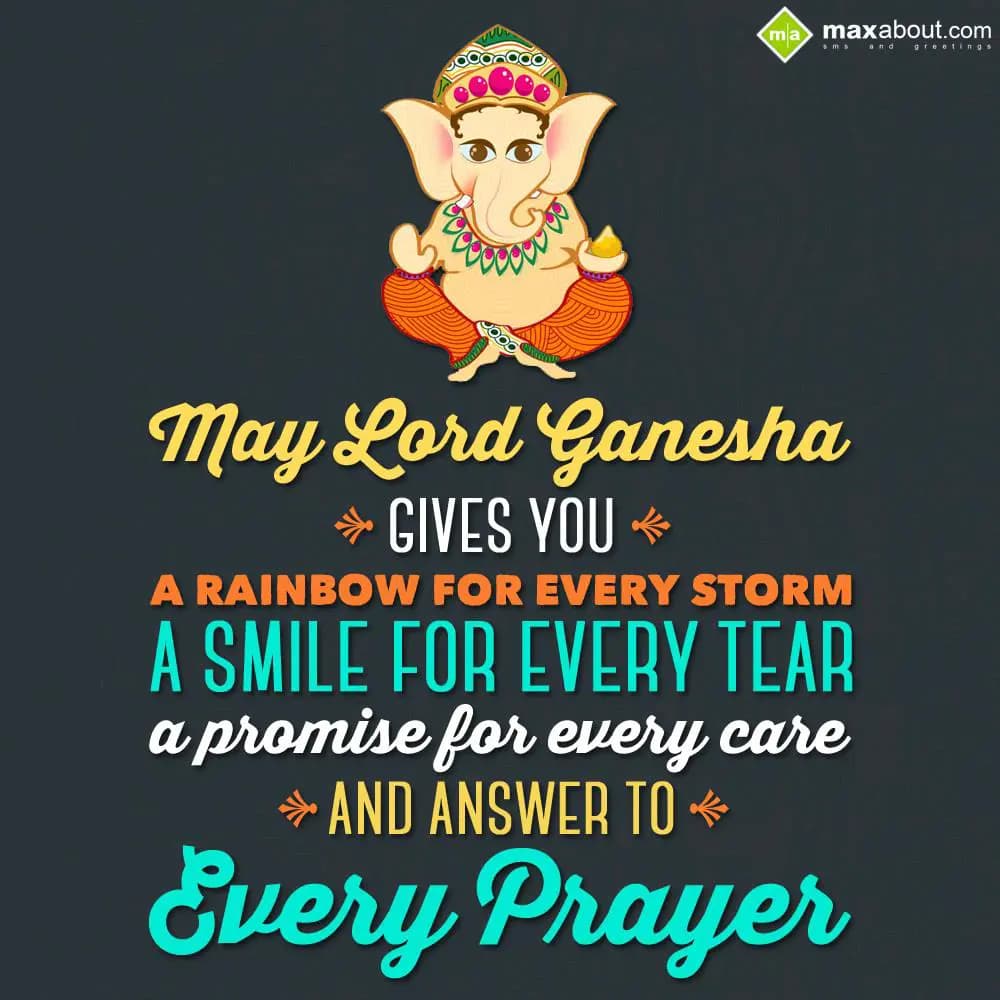 May Lord Ganesha Gives You A Rainbow For Every Sto