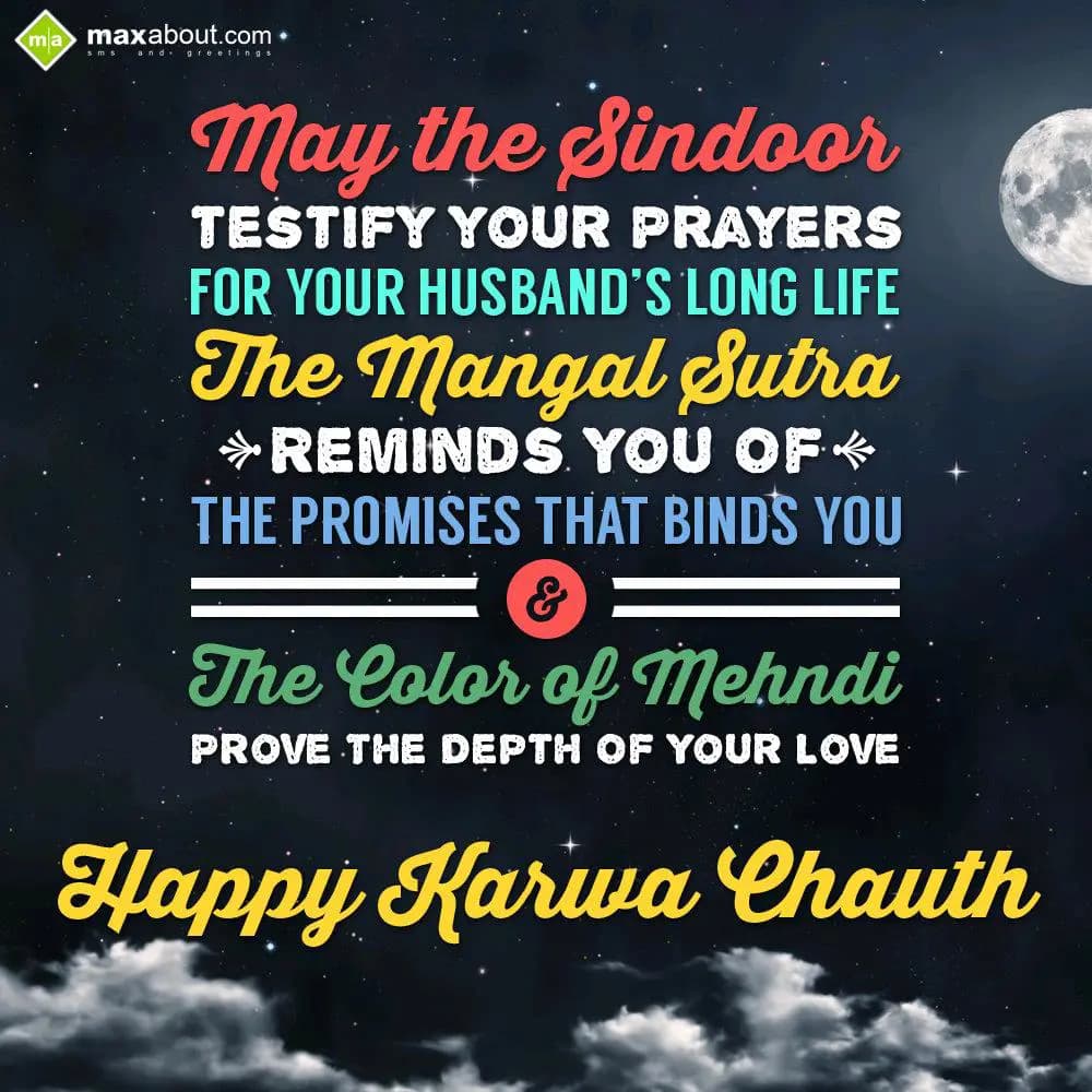 May The Sindoor,
Testify Your Prayers,
For Your 