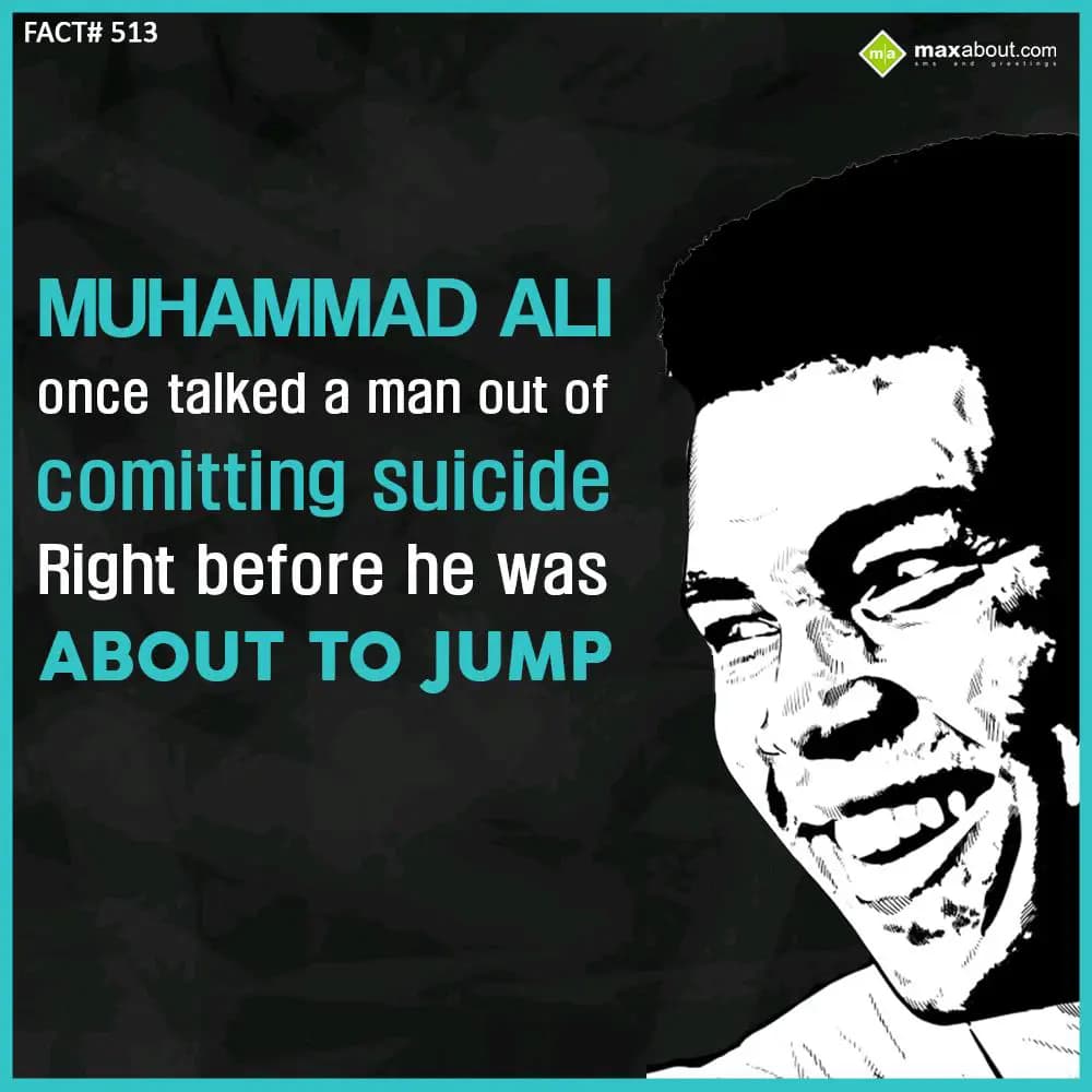 Muhammad Ali once talked a man out of comitting su
