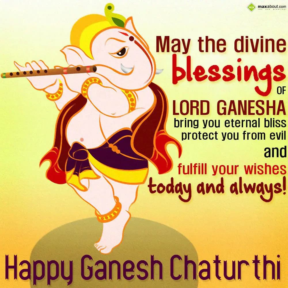 May the divine blessings of Lord Ganesha bring you