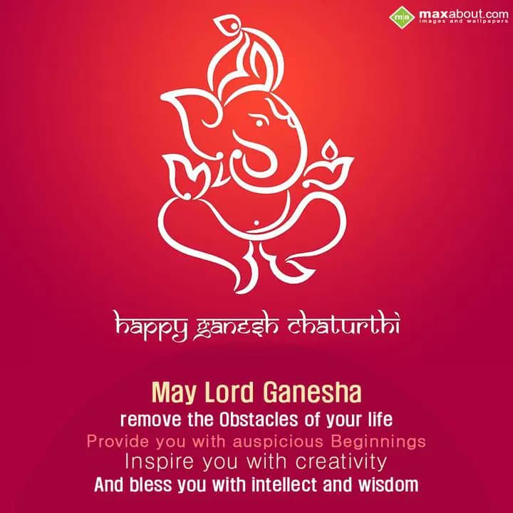 May lord Ganesha remove the obstacles of your life