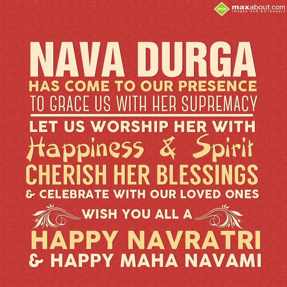 Nava Durga Has Come To Our Presence
To Grace Us W