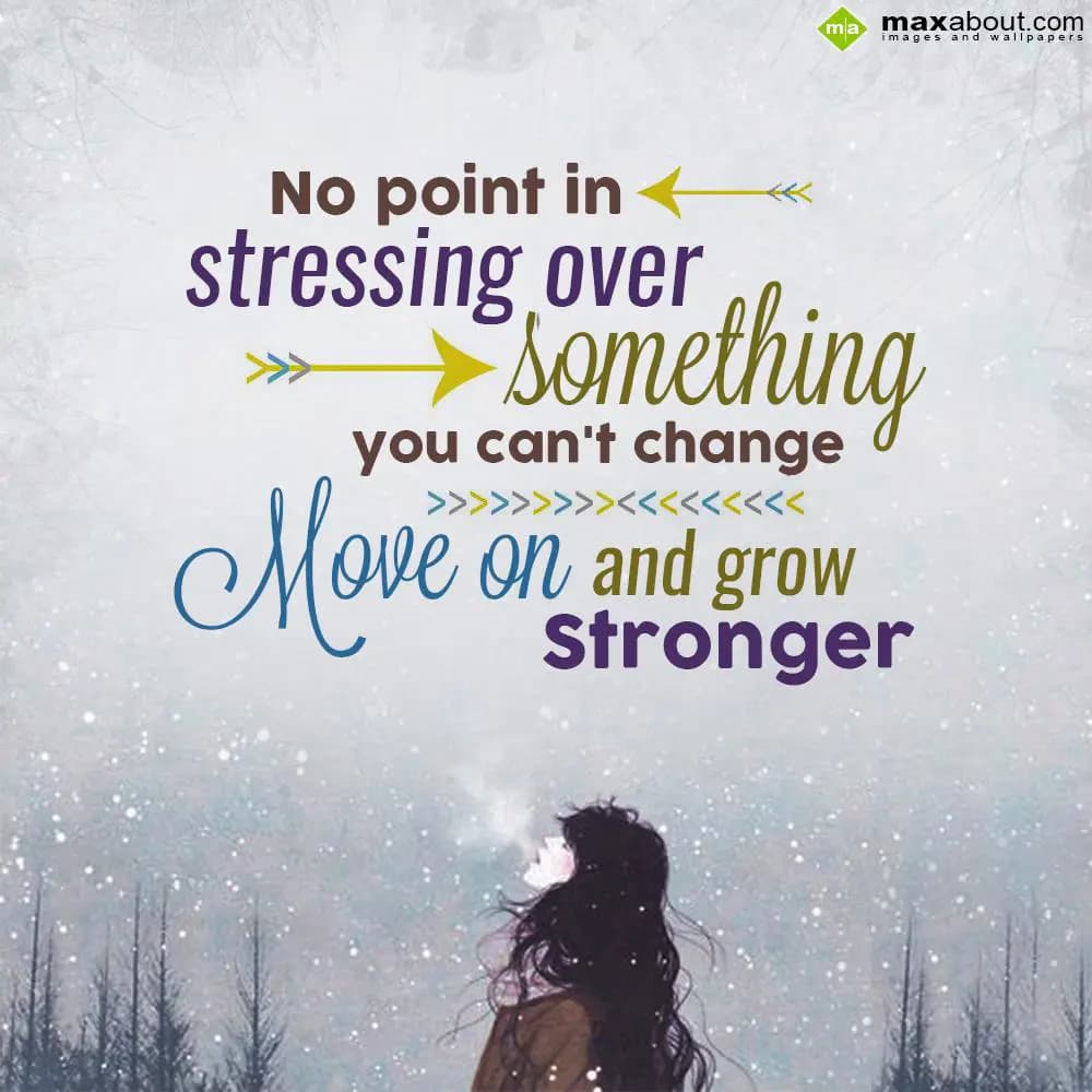 No point in stressing over something you can't cha