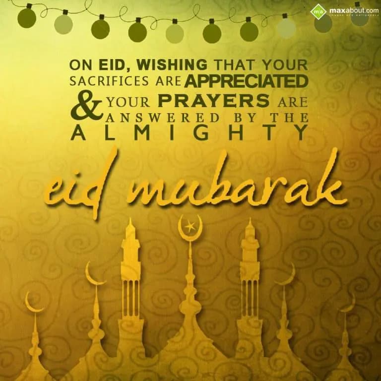On Eid-ul-Adha, wishing that your sacrifices are a