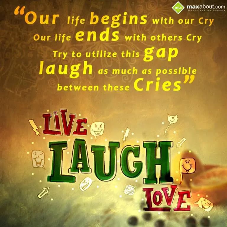 Our life begins with our cry,
Our life ends with o