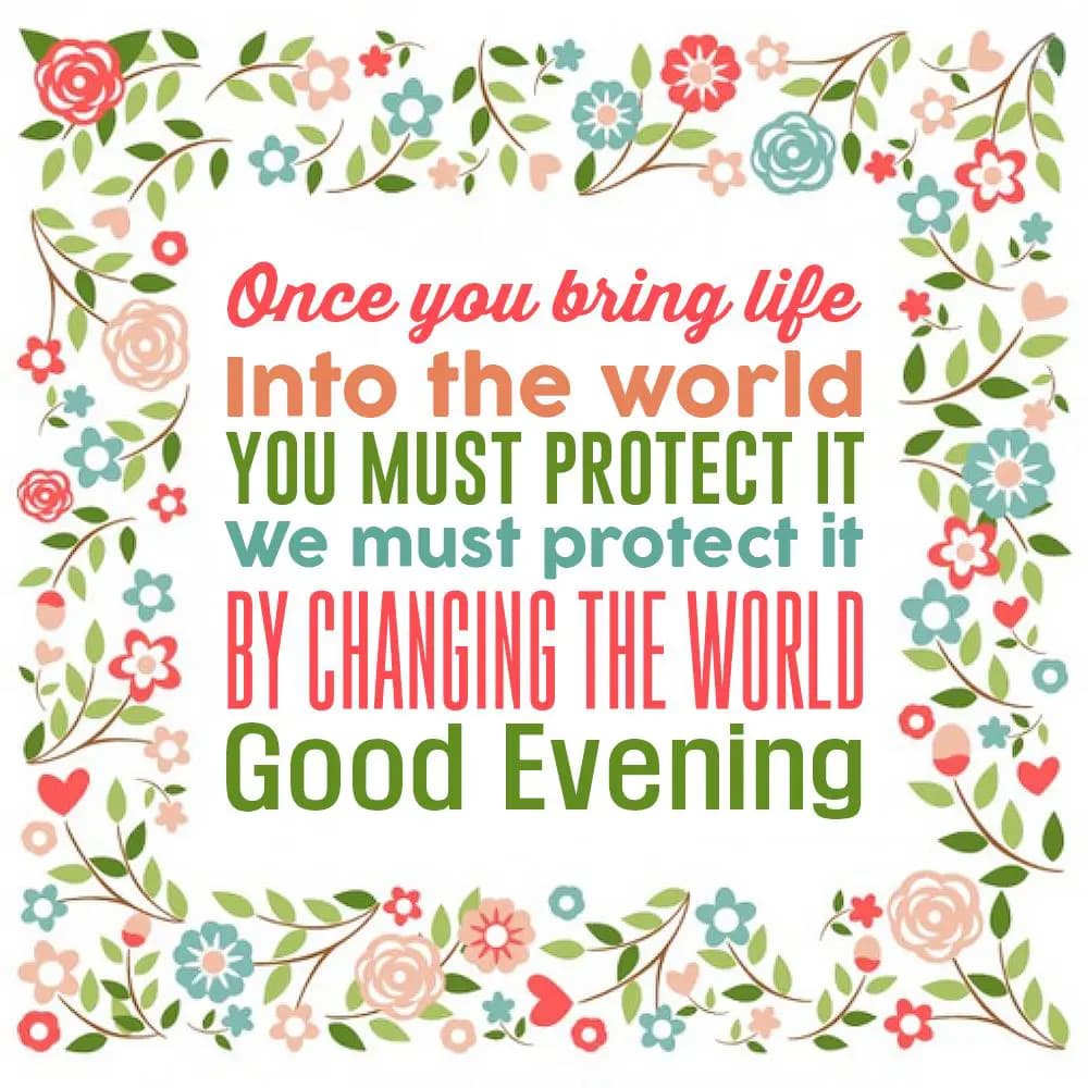 Once you bring life into the world, you must prote