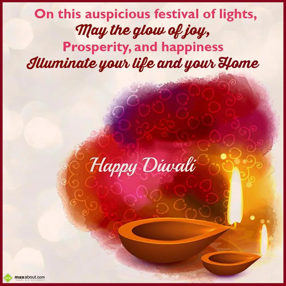 On this auspicious festival of lights,
May the gl
