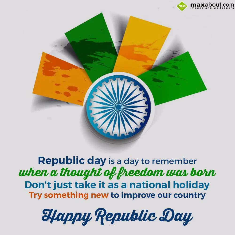 Republic day is a day to remember
When a thought 