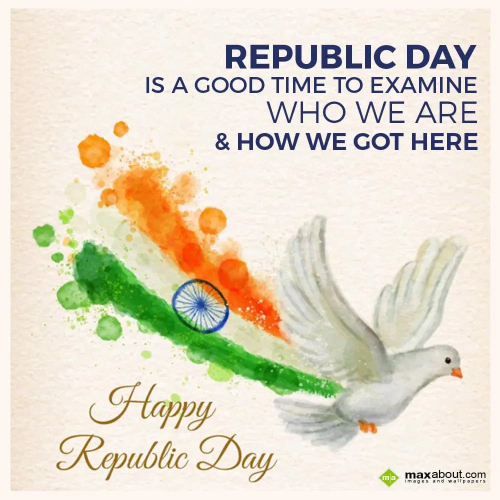 Republic Day is a good time
to examine who we are