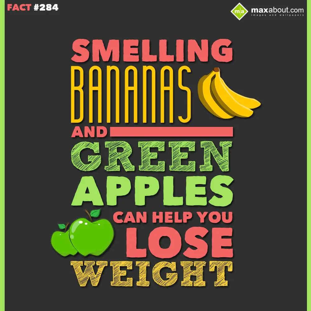 Smelling bananas and green apples can help you los
