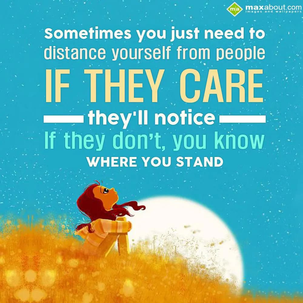 Sometimes you just need to distance yourself from 