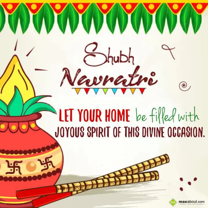 Shubh Navratri! 
Let your home be filled with joy