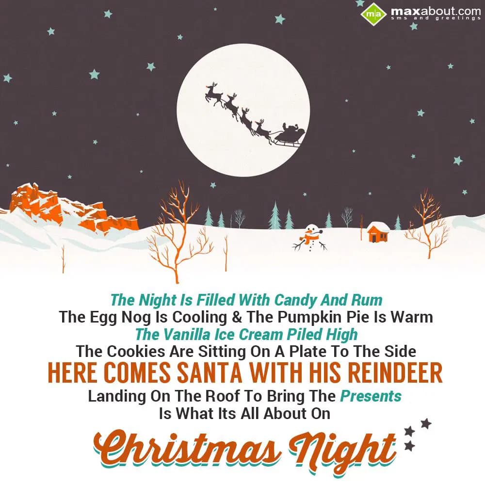 The night is filled with candy and rum, the egg no