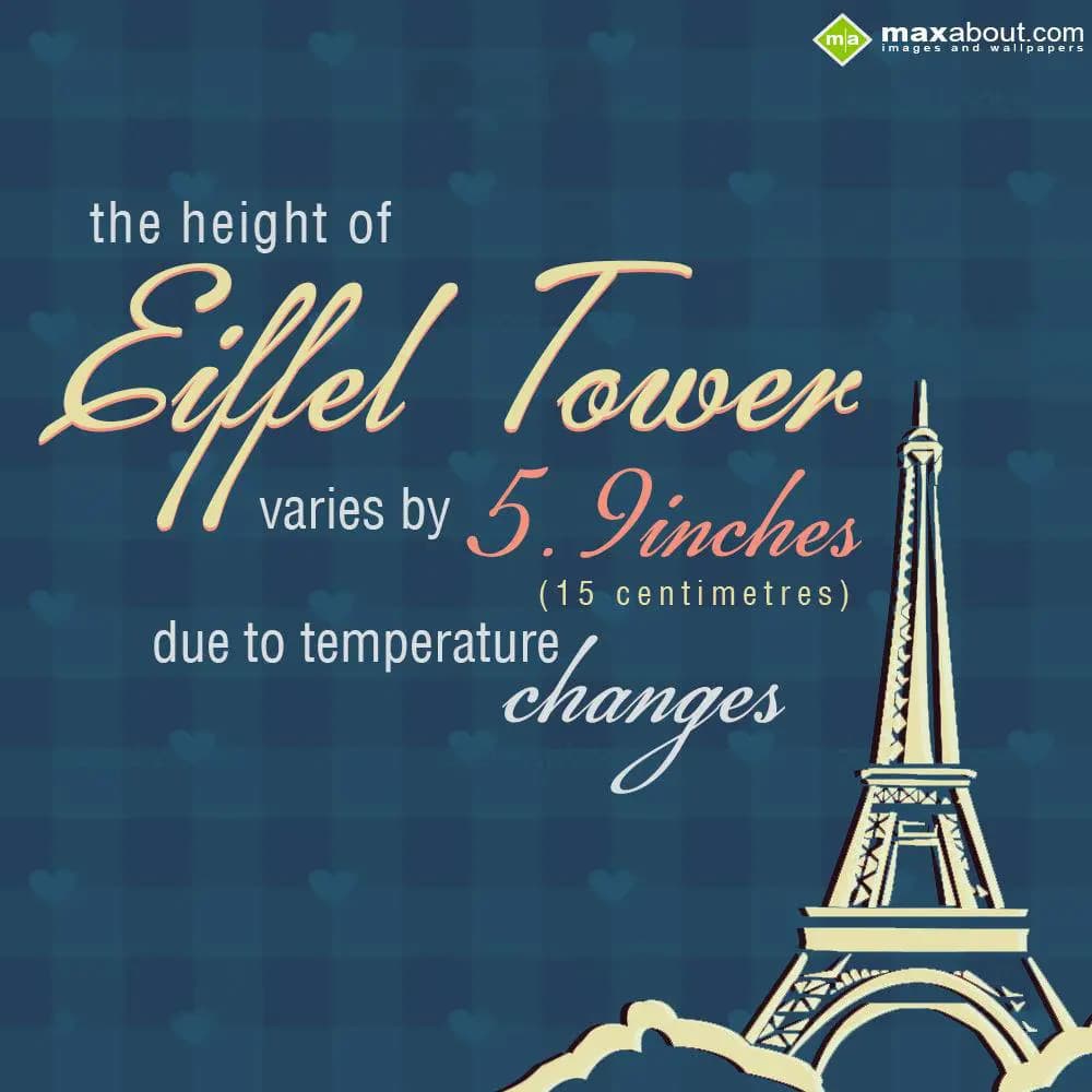 The height of the Eiffel Tower varies by 5.9 inche