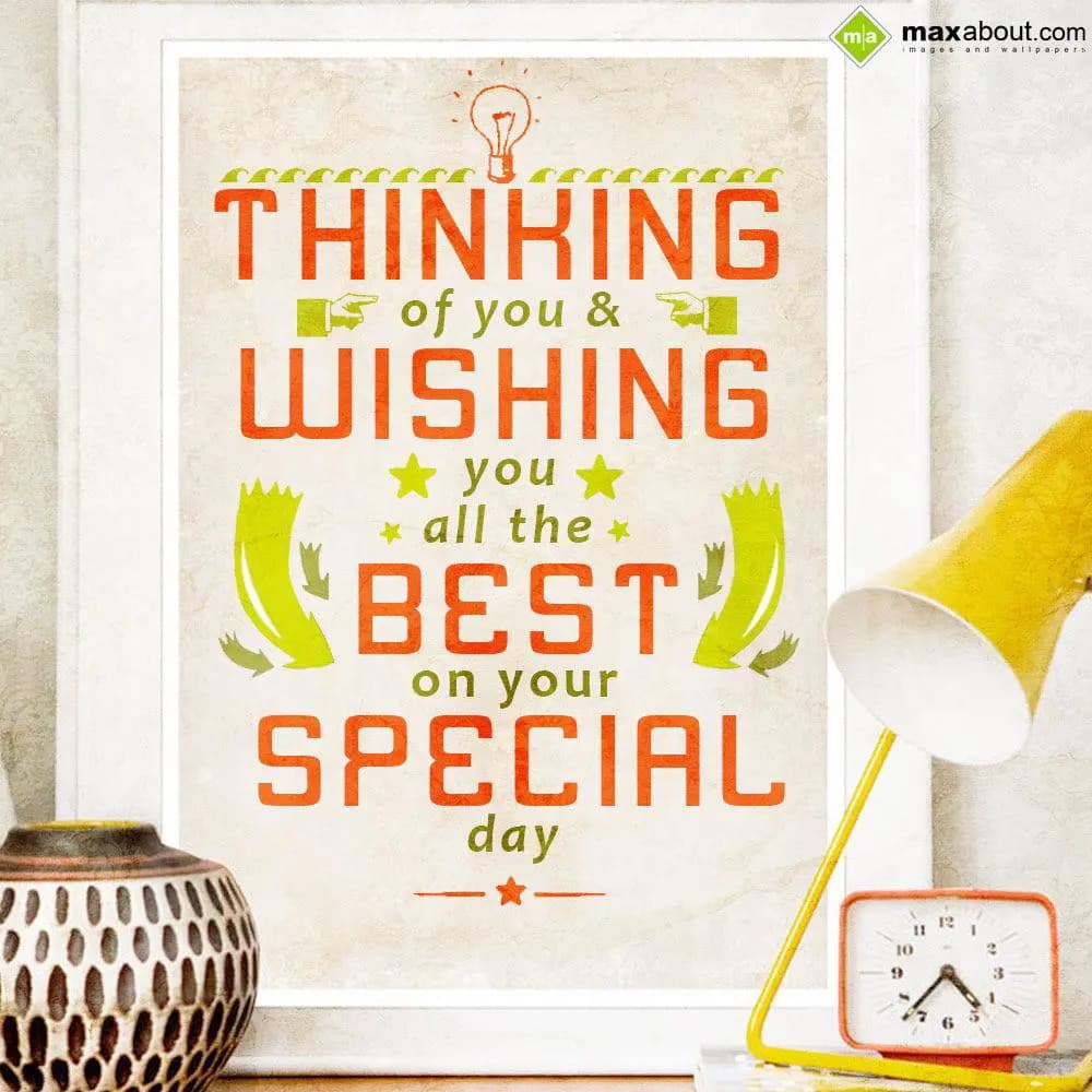 Thinking of you & wishing you all the best on your