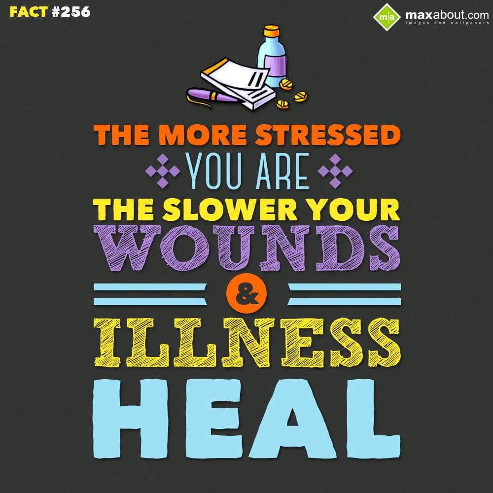 The more stressed you are, the slower your Wounds 