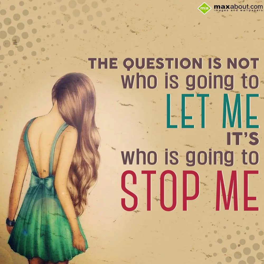 The question is not who is going to left me
It's 