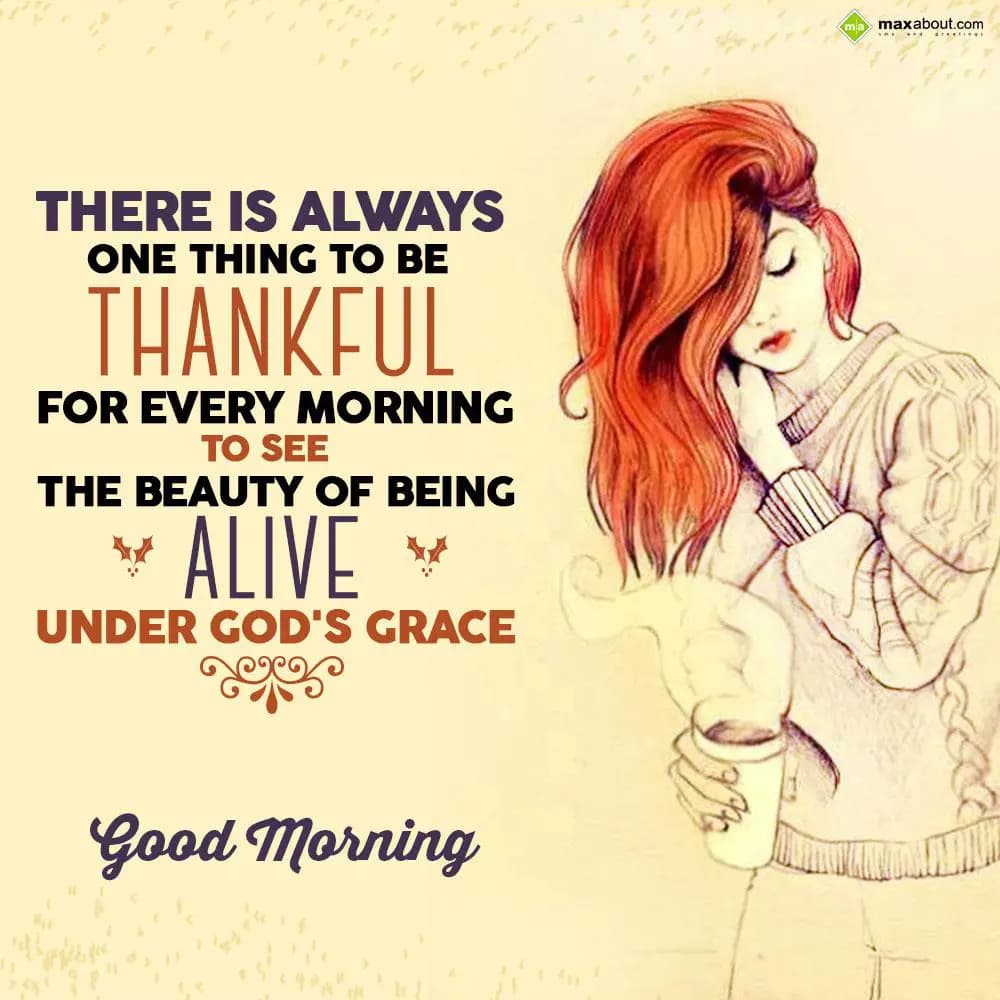 There is always one thing to be thankful for every