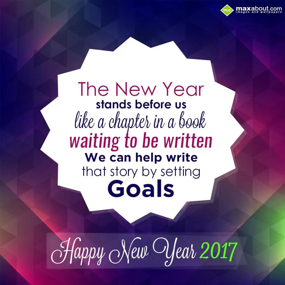 The New Year stands before us,
Like a chapter in 