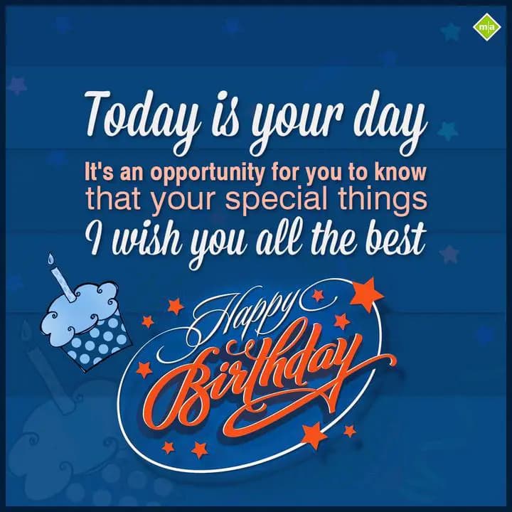 Today is your day
It's an opportunity for you to 