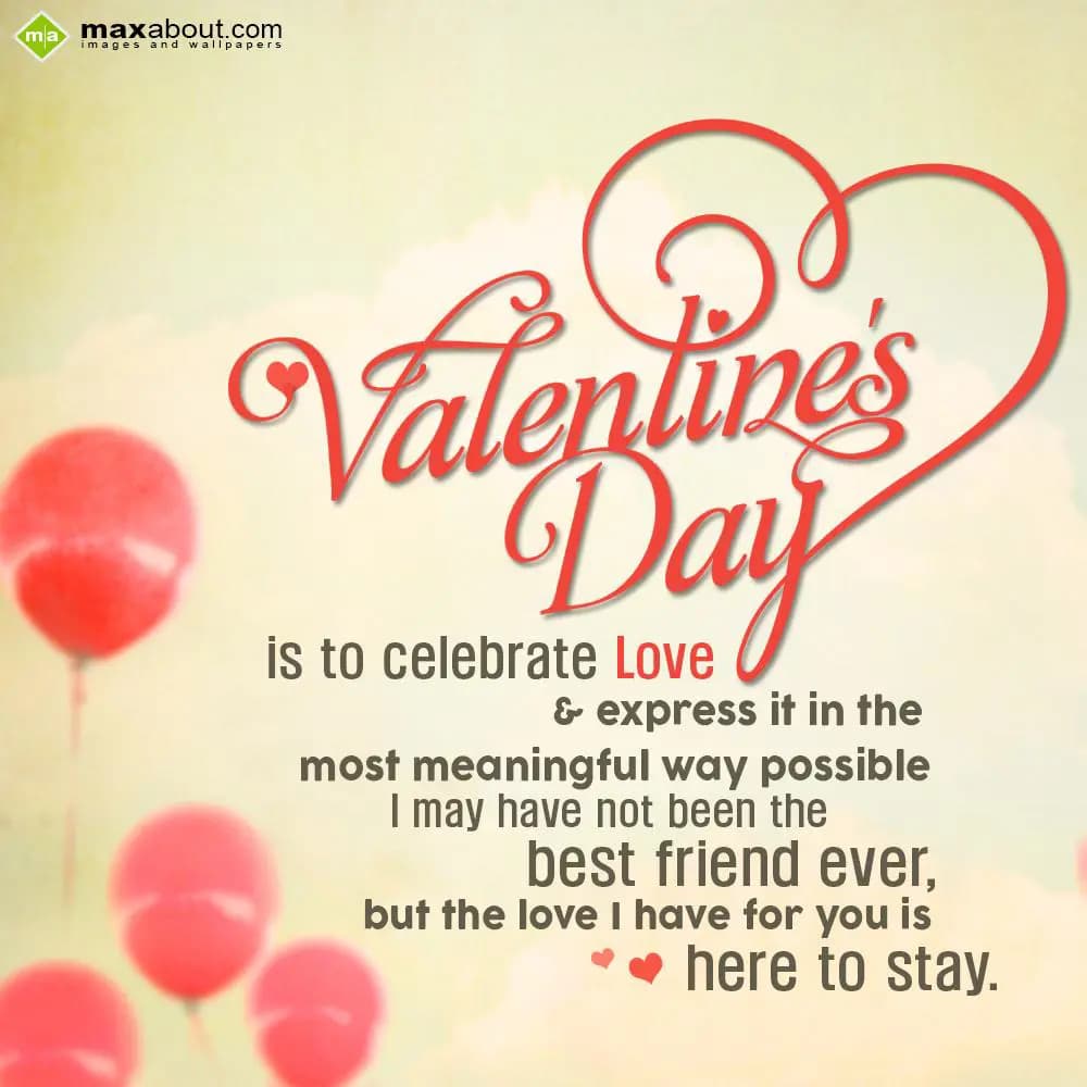 Valentine's day is to celebrate love and express i