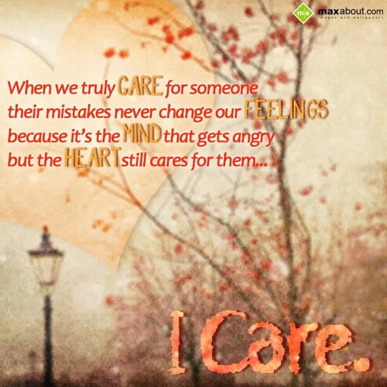 When we truly care for sum one their mistakes neve
