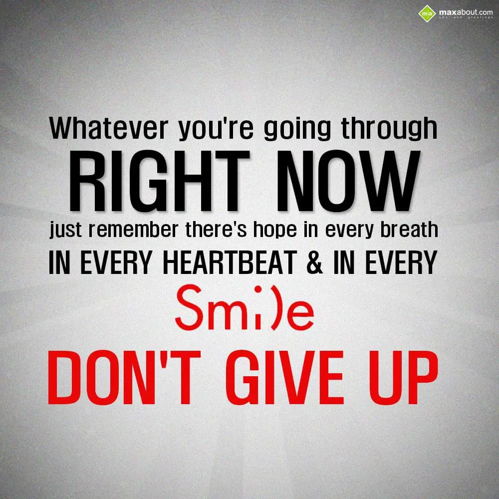 Whatever you're going through right now.....just r