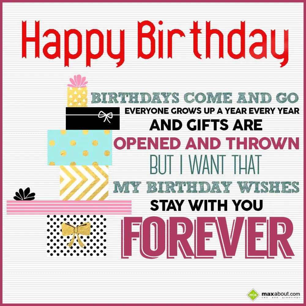 Birthdays come and go
Everyone grows up a year ev