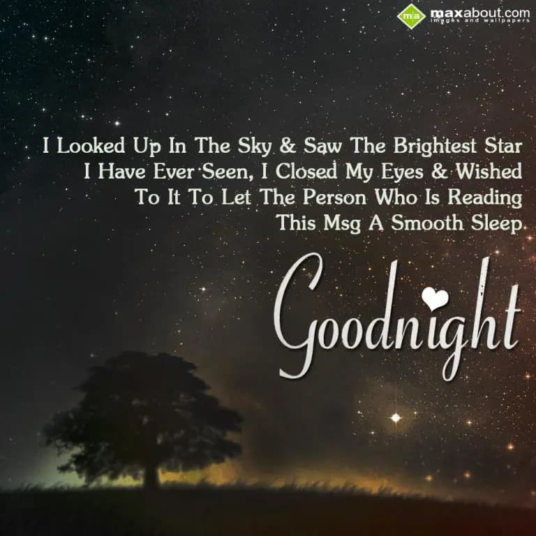 I looked up in the sky and saw the brightest star