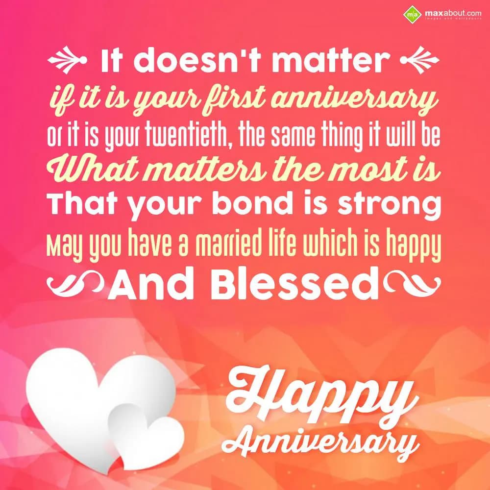 It doesn't matter if it is your first anniversary