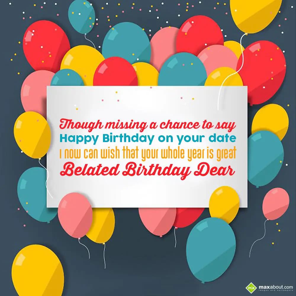 Though missing a chance to say Happy Birthday on y