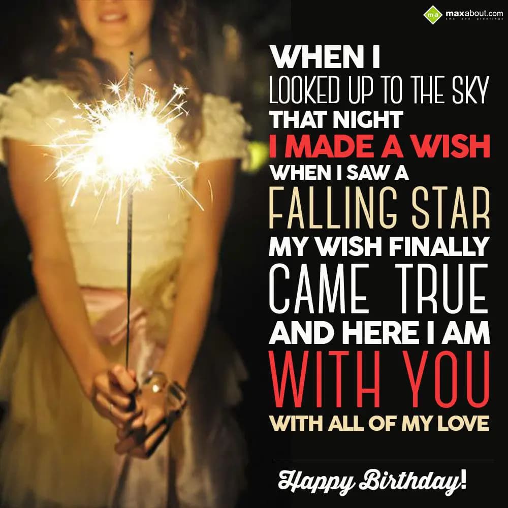 When I looked up to the sky that night I made a wi